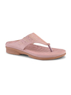 Elegant Slip-On Toe Loop Wedge Slippers