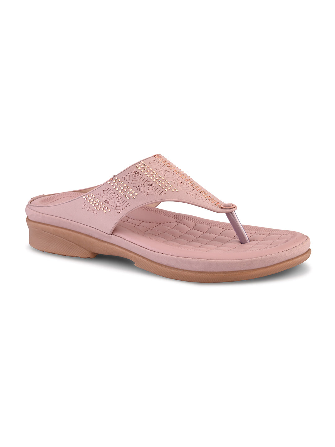 Elegant Slip-On Toe Loop Wedge Slippers