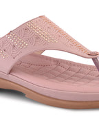 Elegant Slip-On Toe Loop Wedge Slippers
