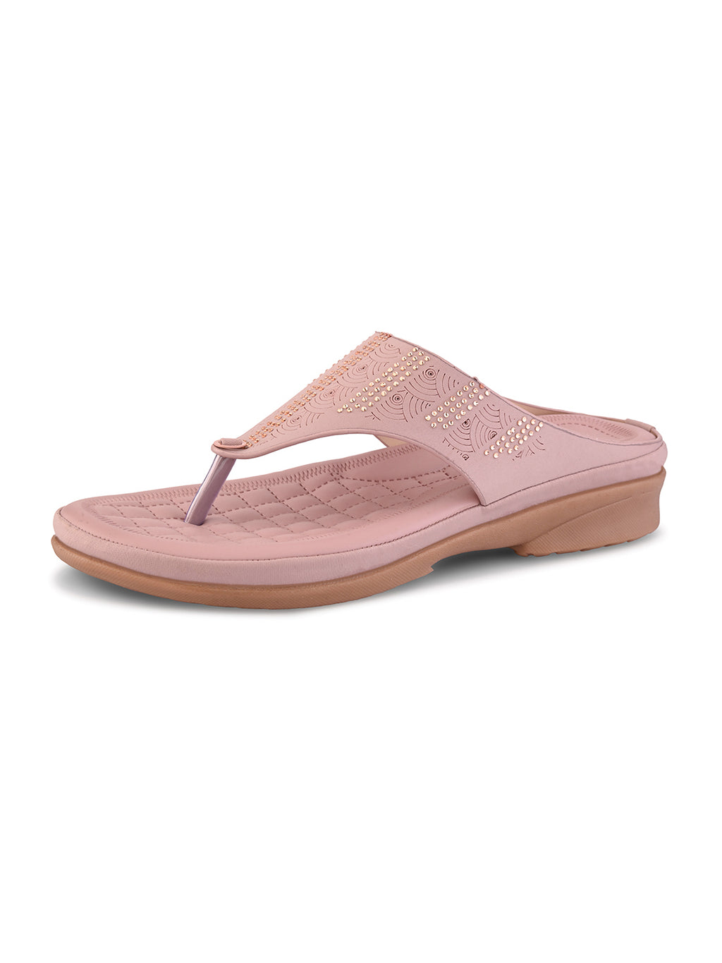 Elegant Slip-On Toe Loop Wedge Slippers