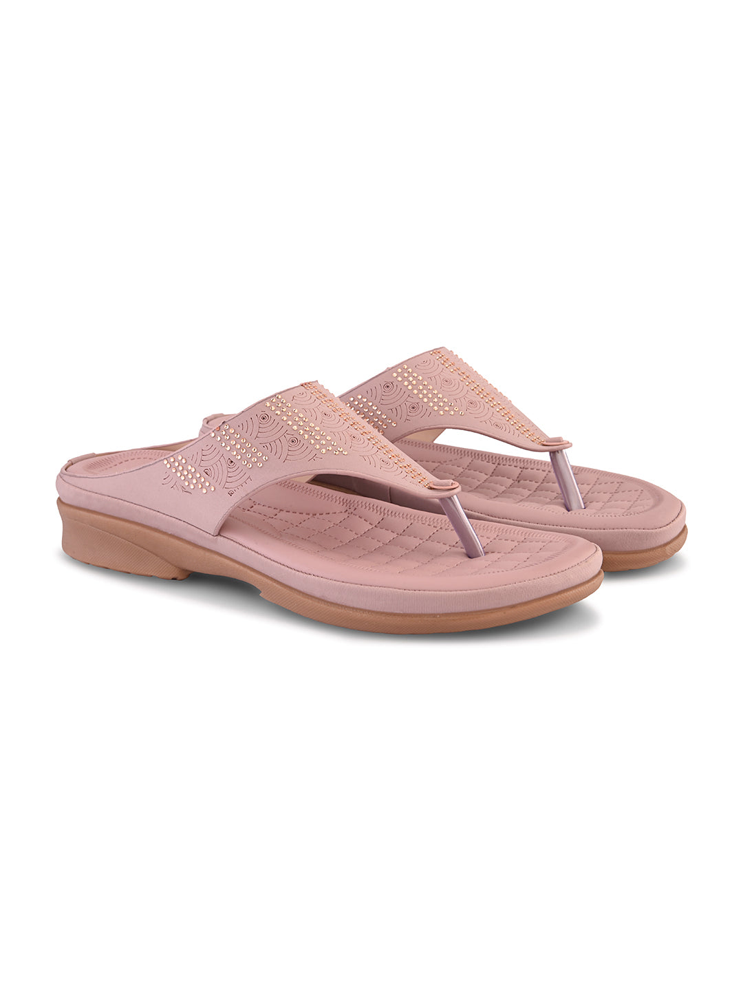 Elegant Slip-On Toe Loop Wedge Slippers