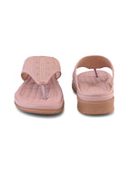Elegant Slip-On Toe Loop Wedge Slippers