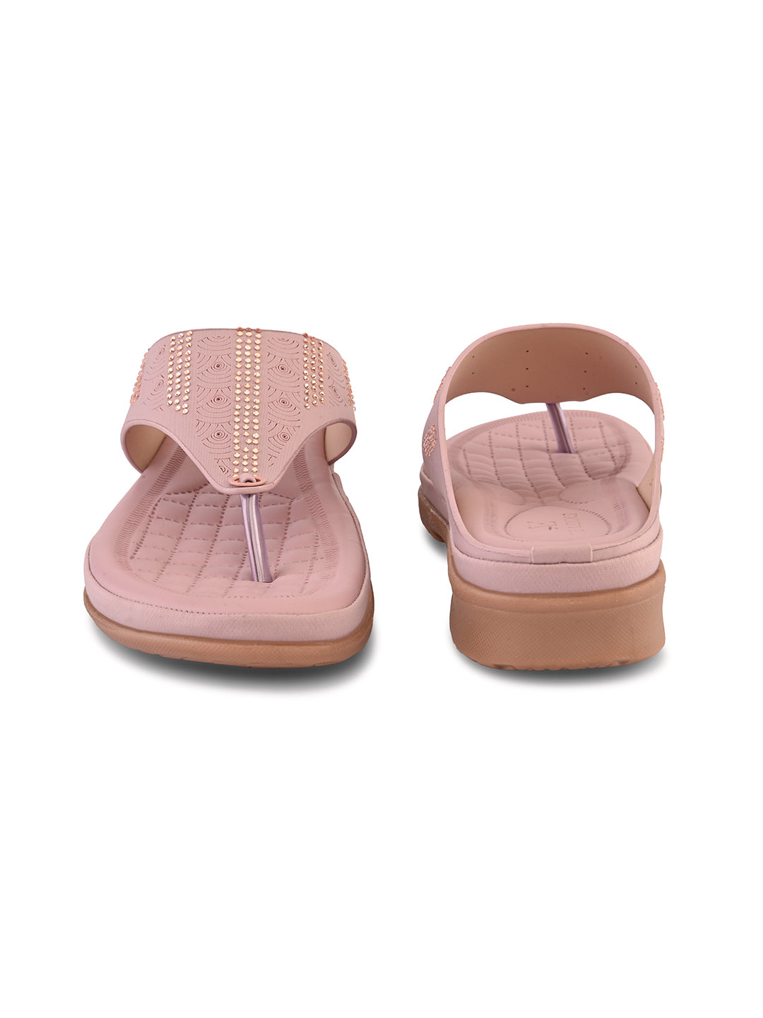 Elegant Slip-On Toe Loop Wedge Slippers