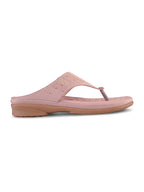 Elegant Slip-On Toe Loop Wedge Slippers