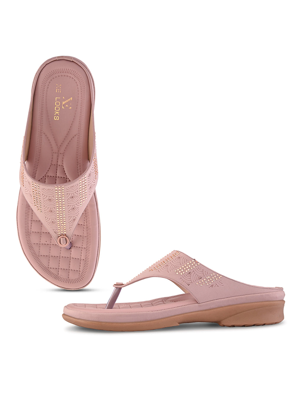 Elegant Slip-On Toe Loop Wedge Slippers