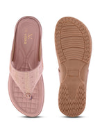 Elegant Slip-On Toe Loop Wedge Slippers