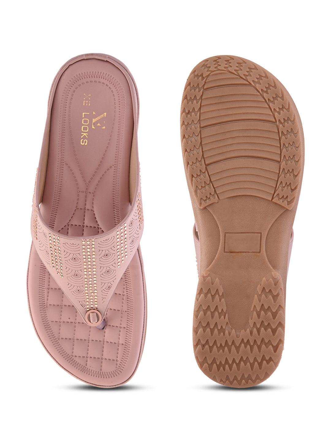 Elegant Slip-On Toe Loop Wedge Slippers