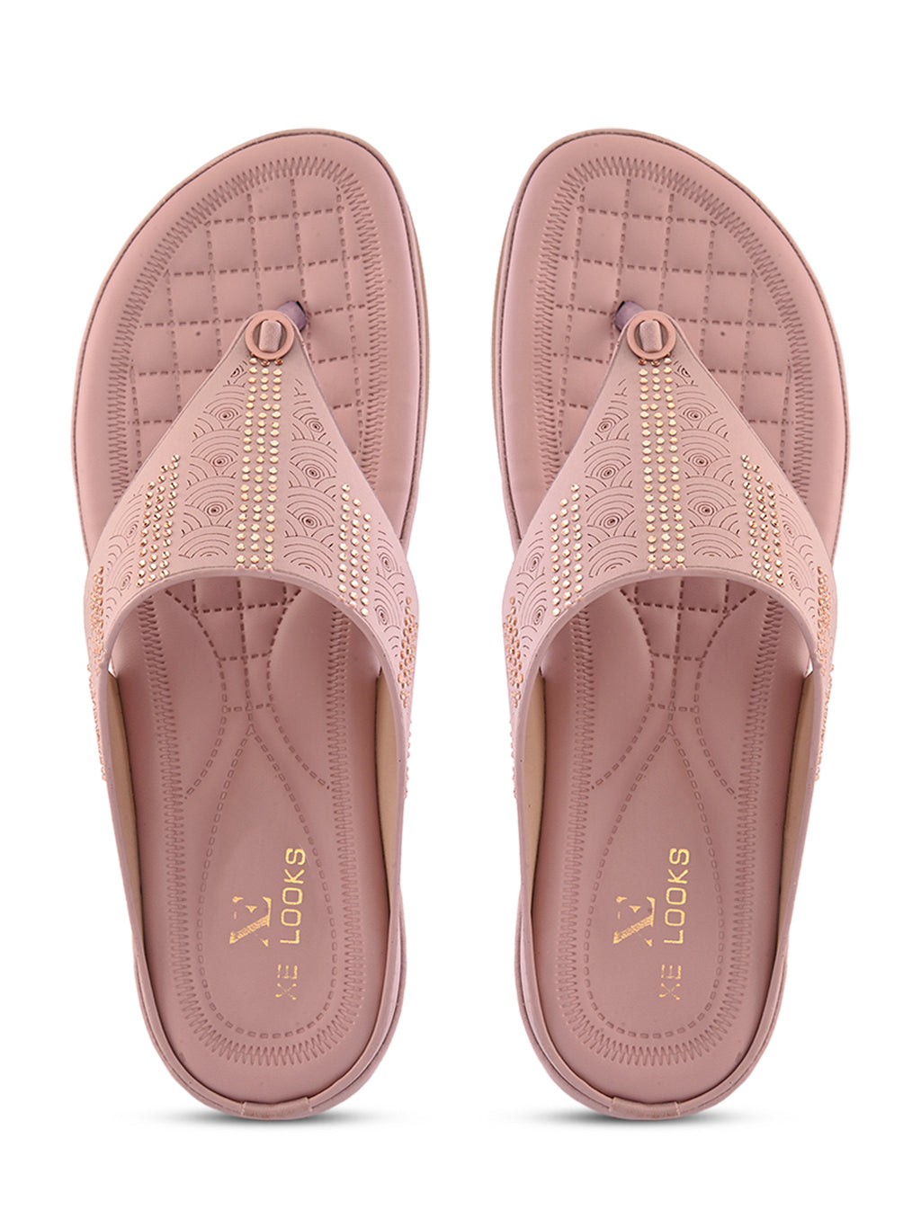 Elegant Slip-On Toe Loop Wedge Slippers