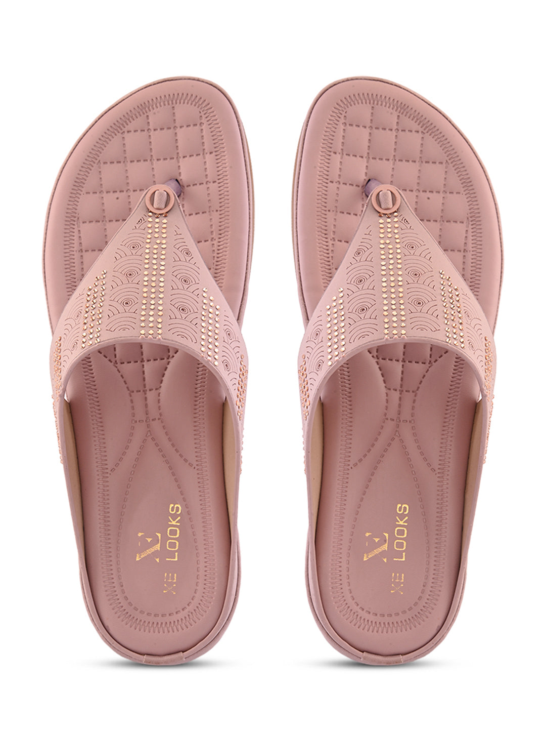 Elegant Slip-On Toe Loop Wedge Slippers