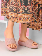 Classic Fancy Wedge Slippers for Women