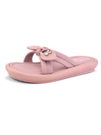 Bow Detail Embellished Accent Slip-On Flats