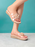 Crystal Rose Transparent Comfort Cushion Slides