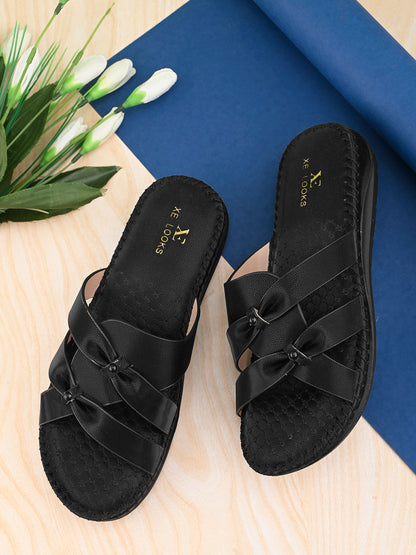 Cross-Strap Flat Slippers with Cushioned doctor Sole