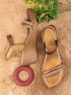 Elegant glitter front strap Wedge Sandal