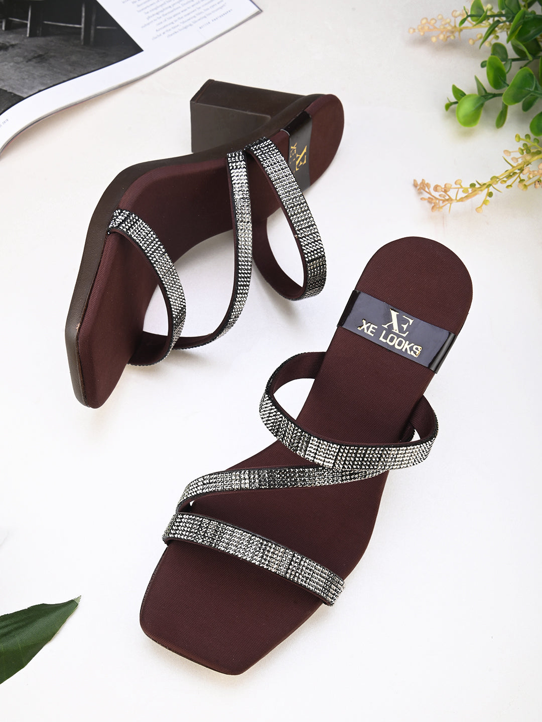 Comfortable , Stylish & Attractive Slip-On Block Heel Sandals