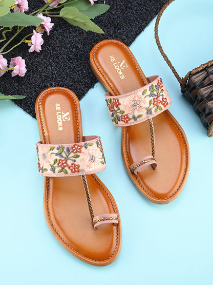 Women's Ethnic Slip-On Flat Slippers & Traditional Footwear  & Girls