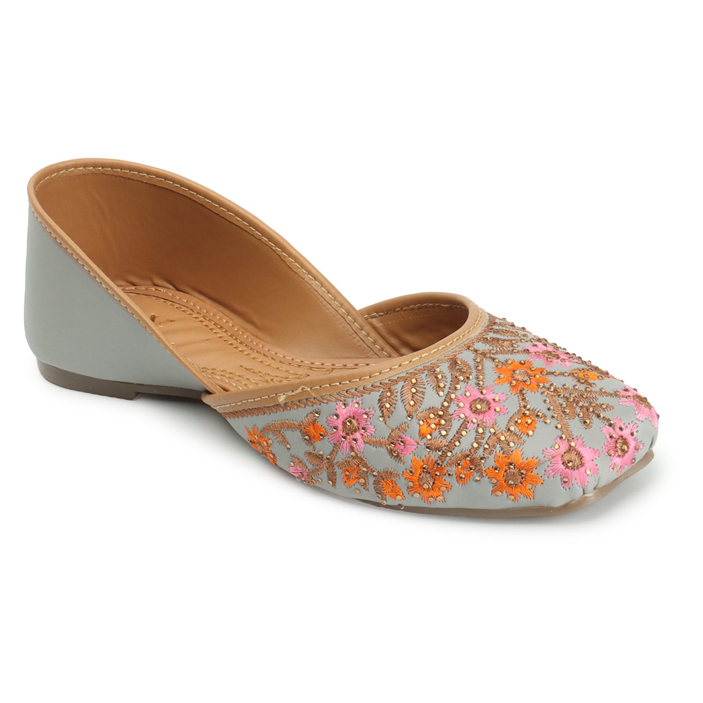 Flowery Design Vibrant & Attractive Punjabi Traditional Juttis