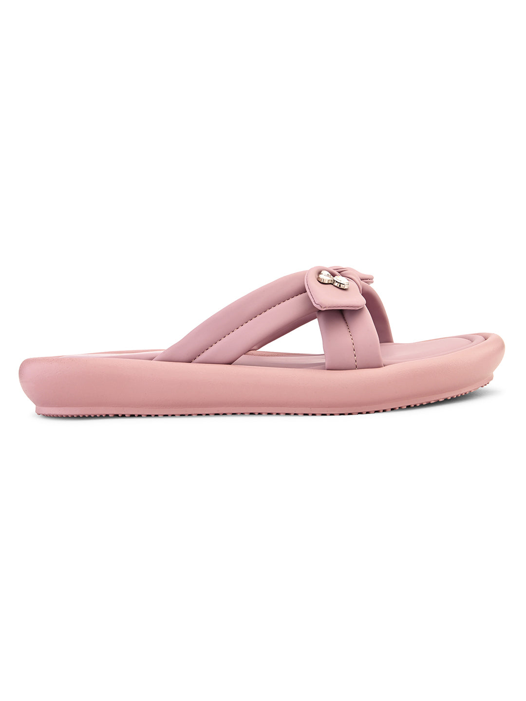 Bow Detail Embellished Accent Slip-On Flats