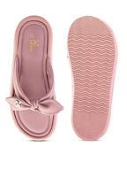 Bow Detail Embellished Accent Slip-On Flats