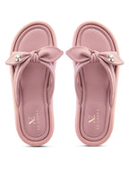Bow Detail Embellished Accent Slip-On Flats
