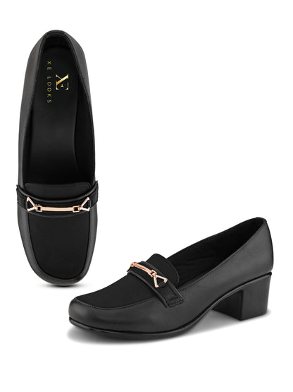 Comfortable Formal Block Heel Loafers