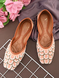 Ethnic Pearl & Bead Handcrafted Punjabi Juttis