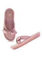 Bow Detail Embellished Accent Slip-On Flats