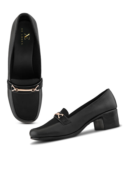 Comfortable Formal Block Heel Loafers