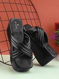 Cross Strap with cushion platform Slippers
