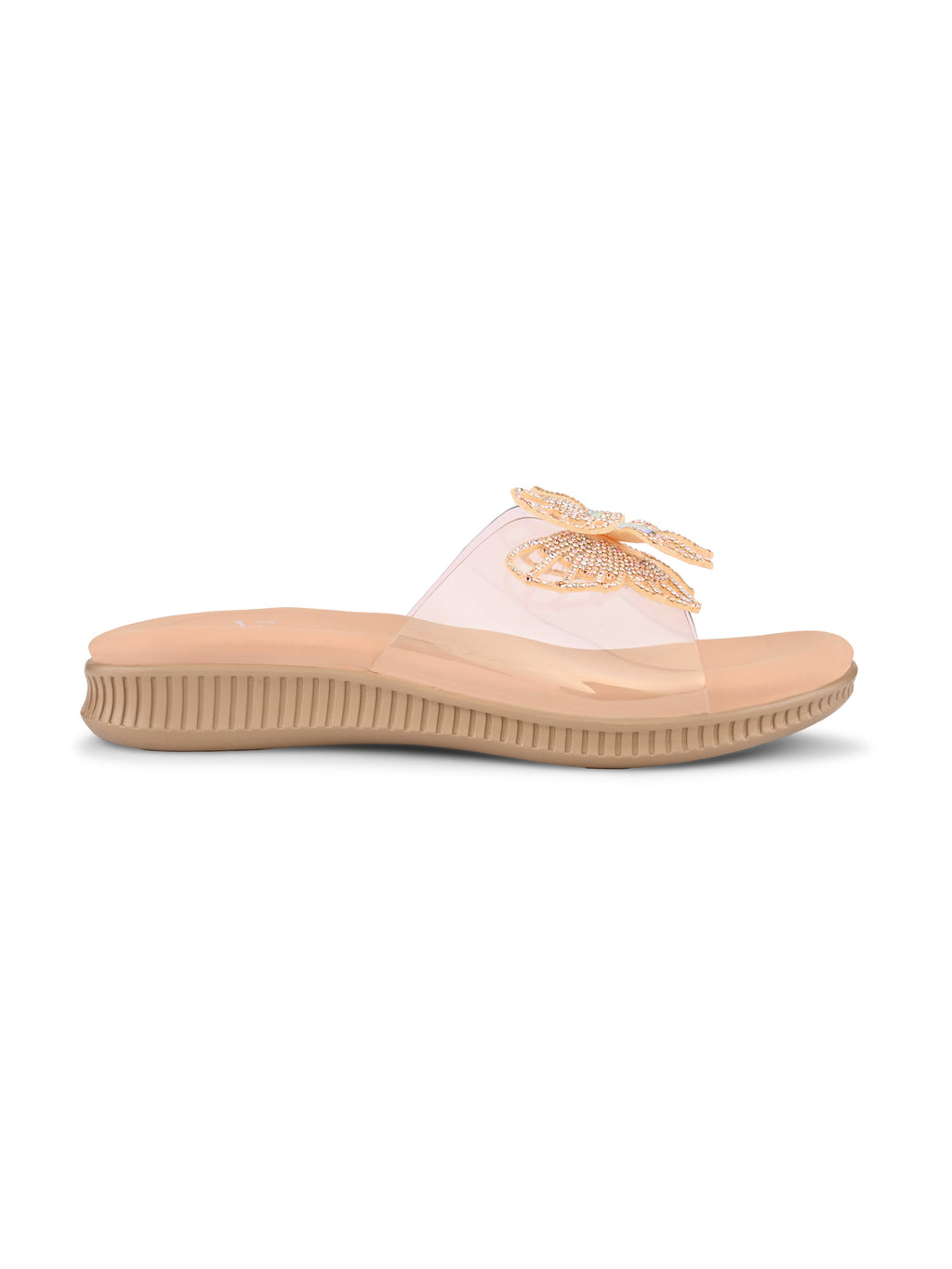 Crystal Butterfly Transparent Comfort Cushion Slides