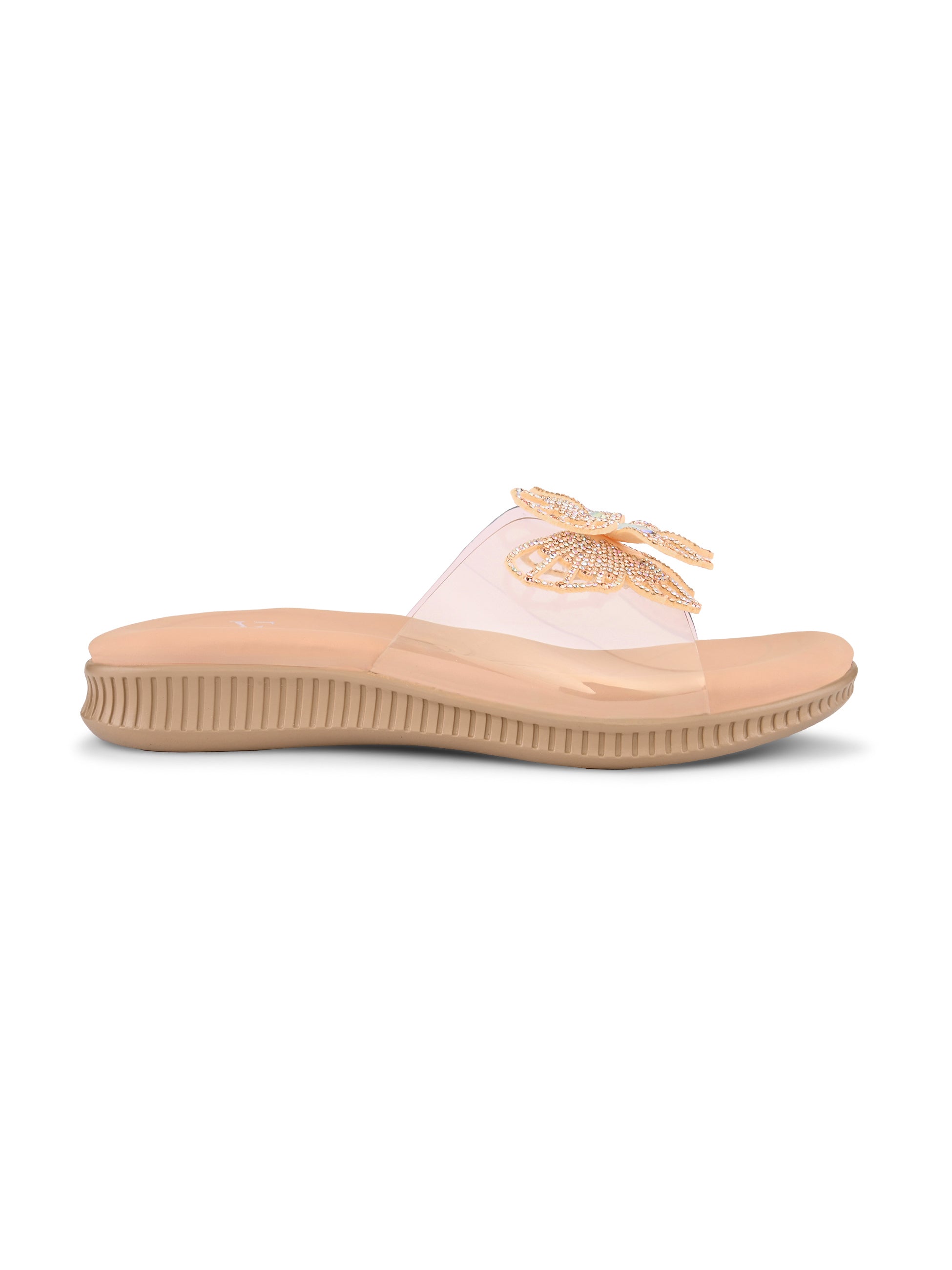 Crystal Butterfly Transparent Comfort Cushion Slides