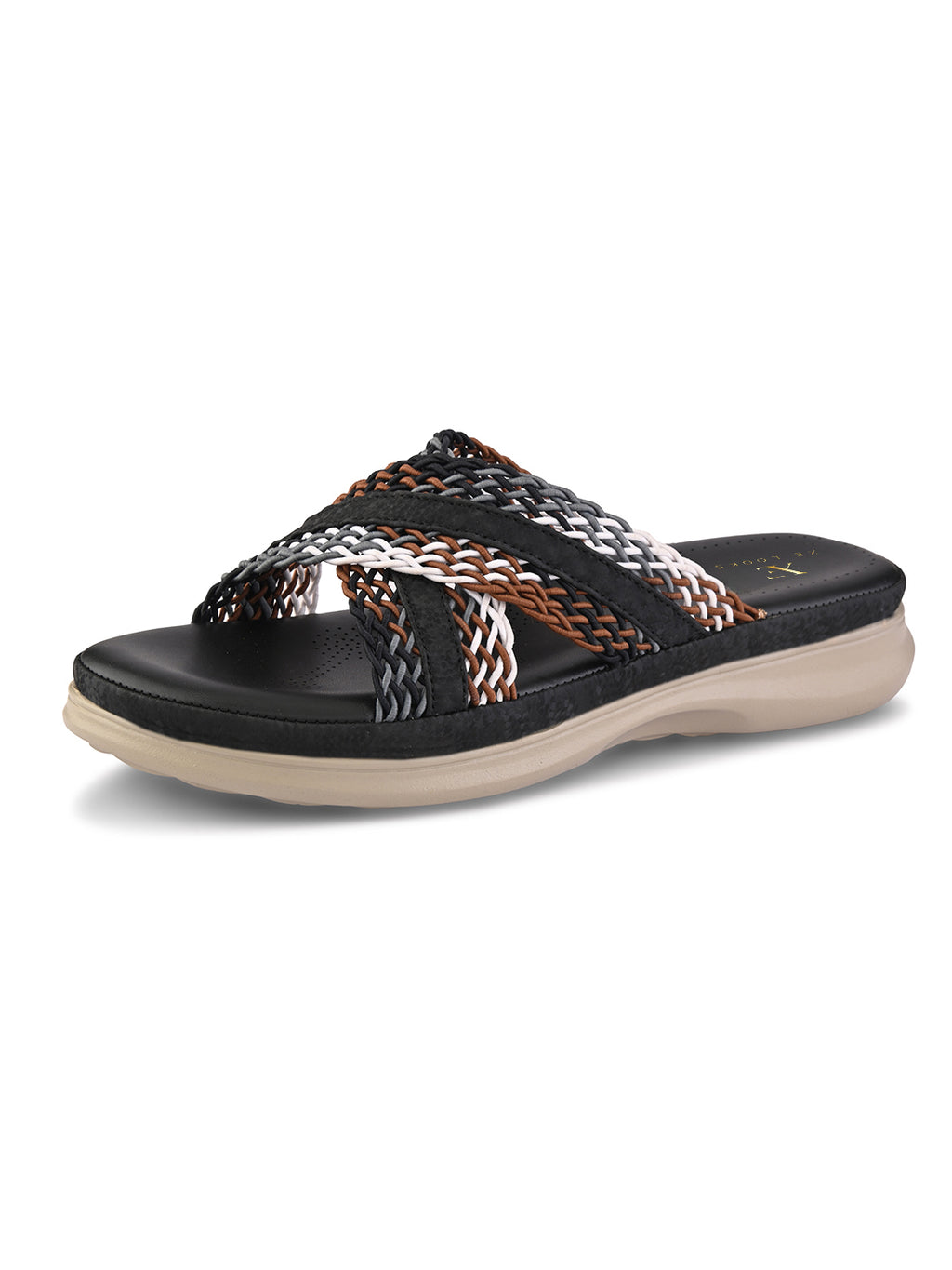 Criss-Cross Braided Strap Doctor Slippers