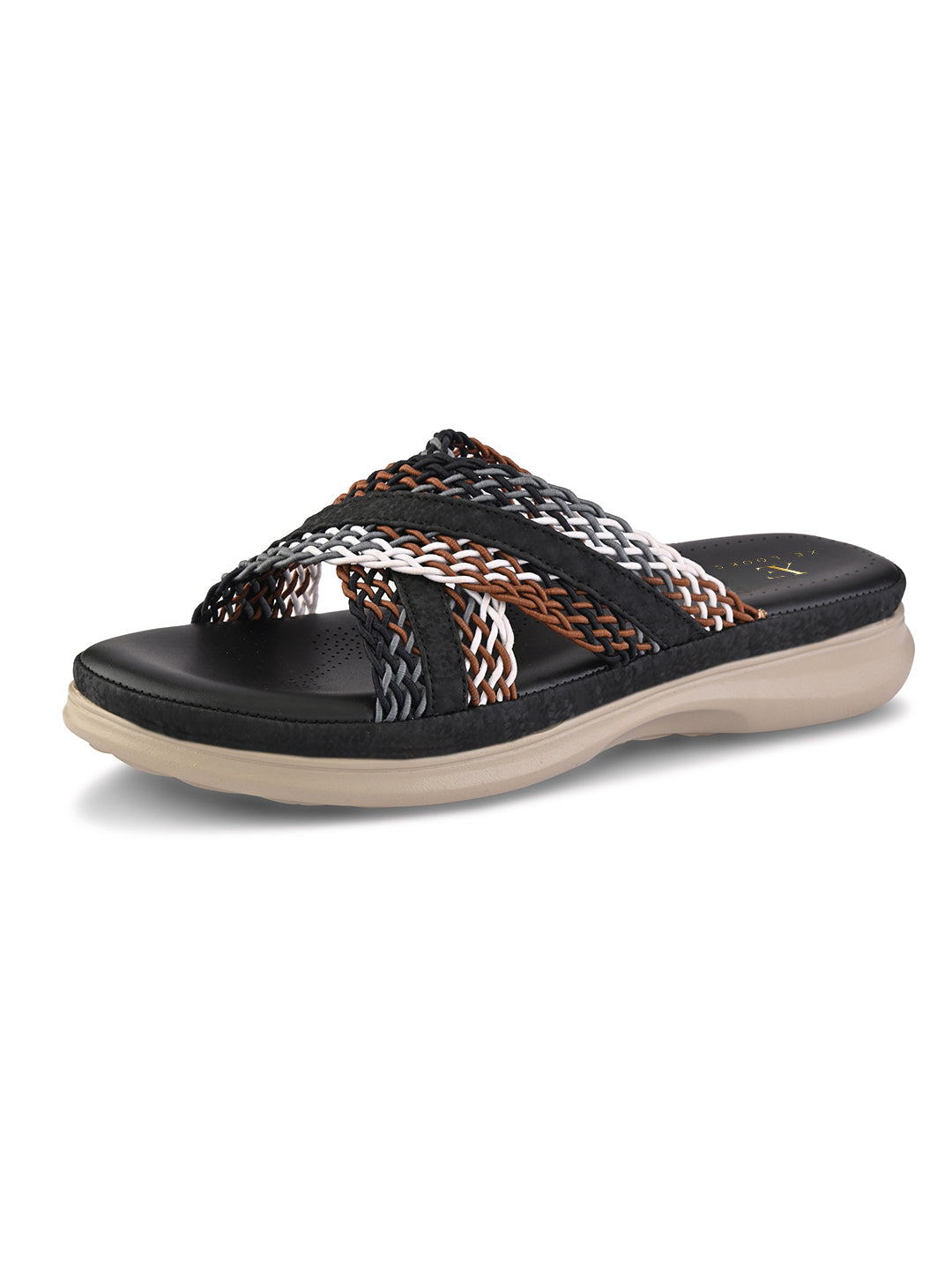 Criss-Cross Braided Strap Doctor Slippers