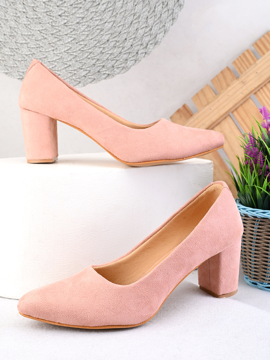 Elegant with a soft suede finish heels