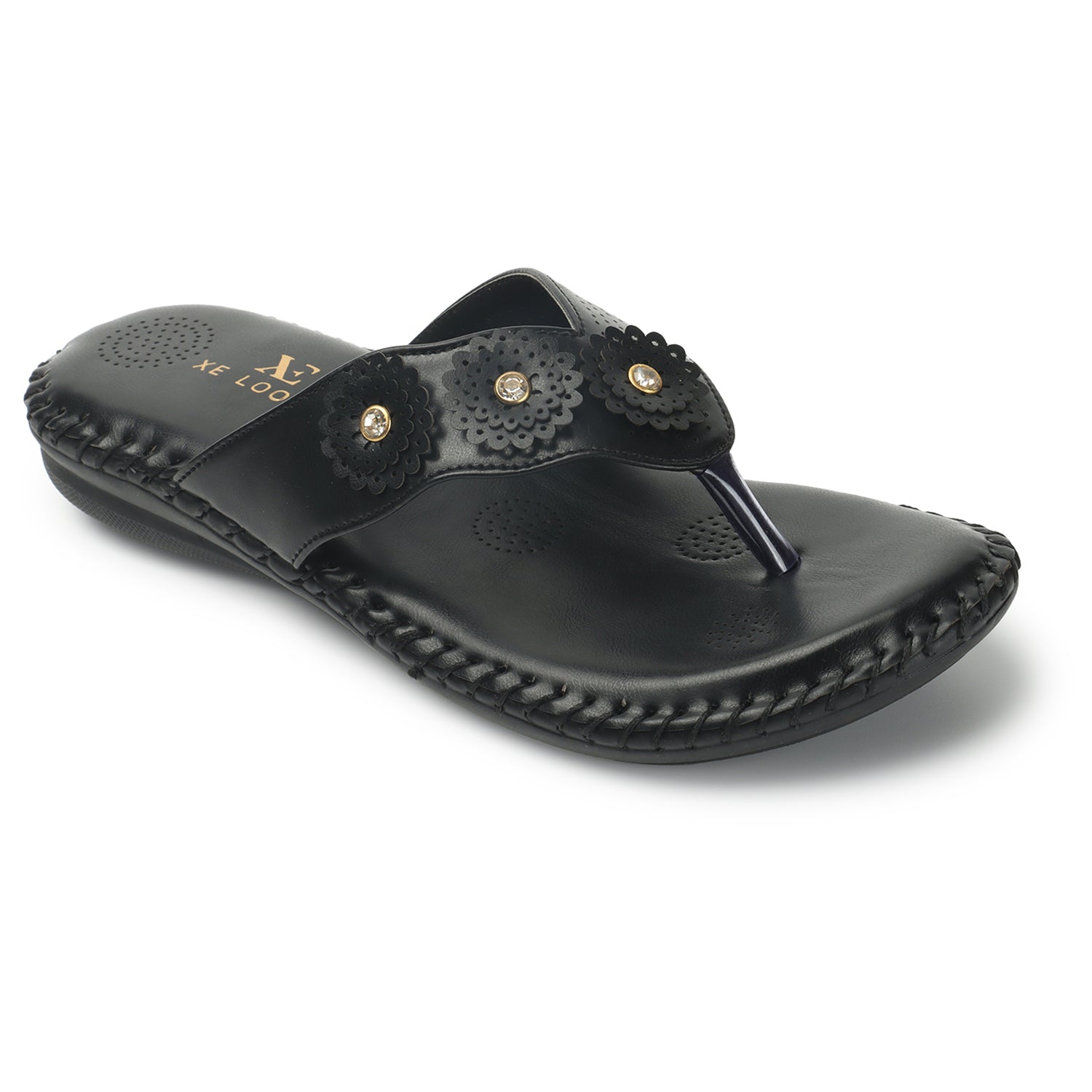 Sophisticated & Classic Flower Design Soft Cushion Doctor Slippers