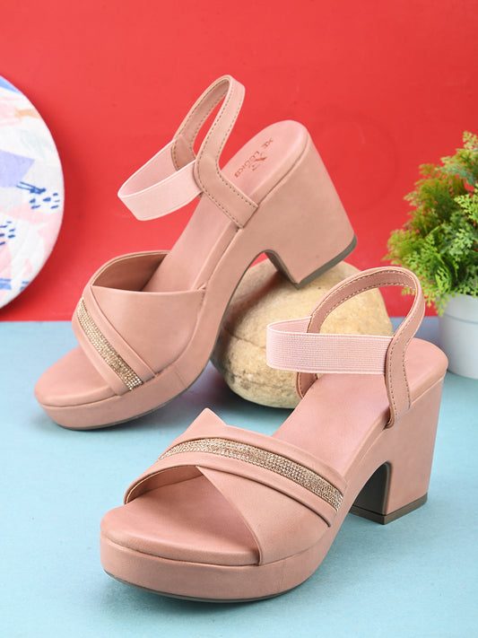 Attractive and Stylish Block Heel With Ankle Straps