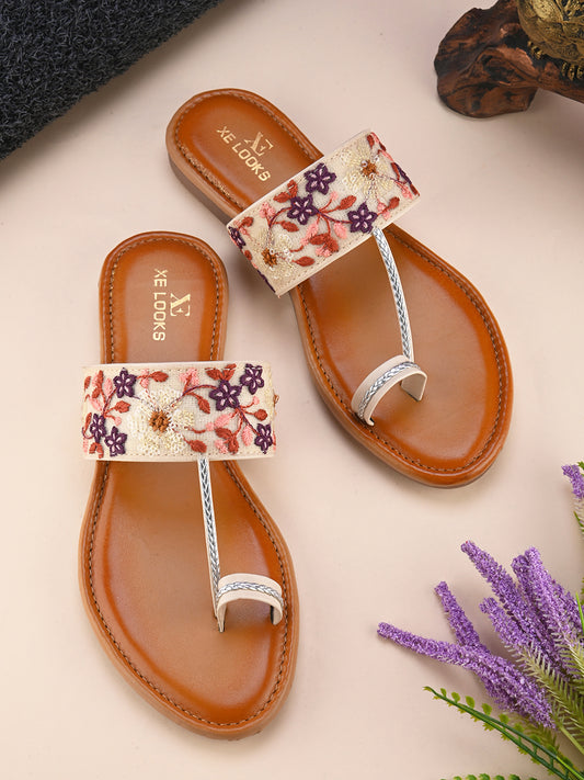 Women's Ethnic Slip-On Flat Slippers & Traditional Footwear  & Girls