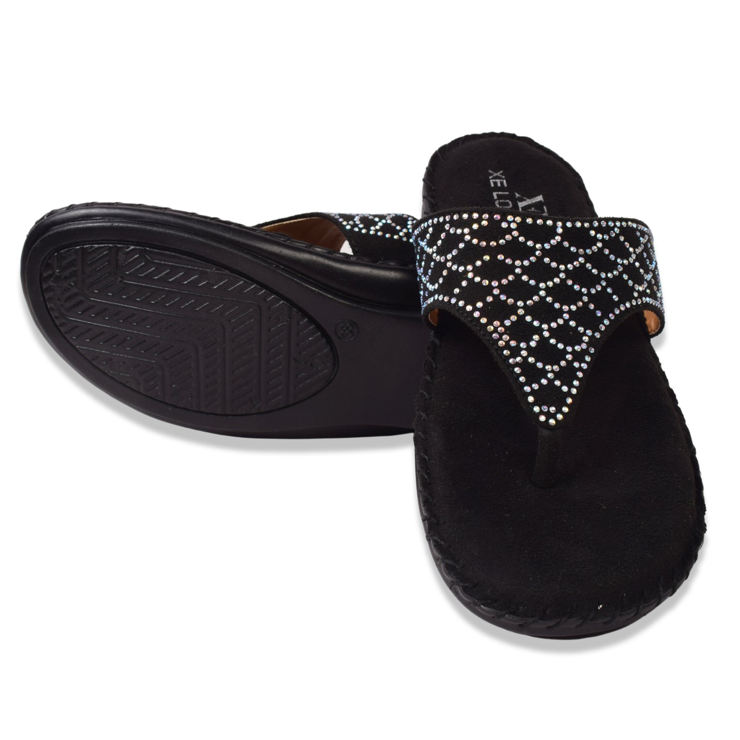 Stunning & Elegant Siroski Design Comfortable Doctor Slippers