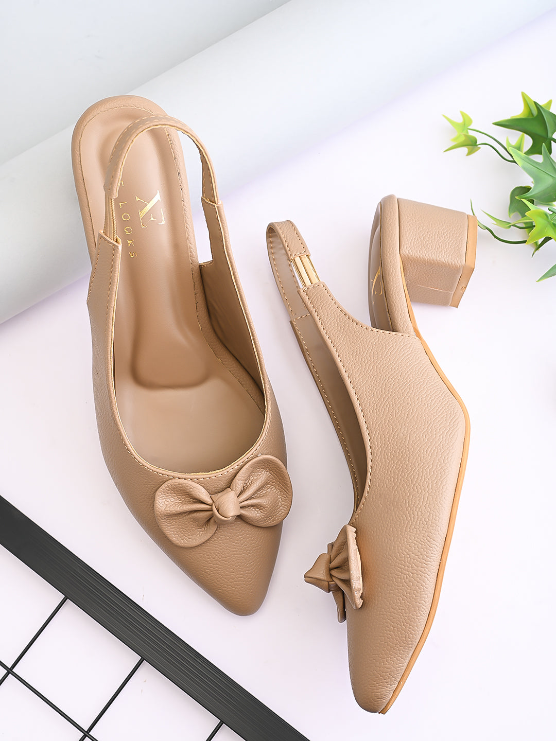 Slingback with Stylish Finish Heels
