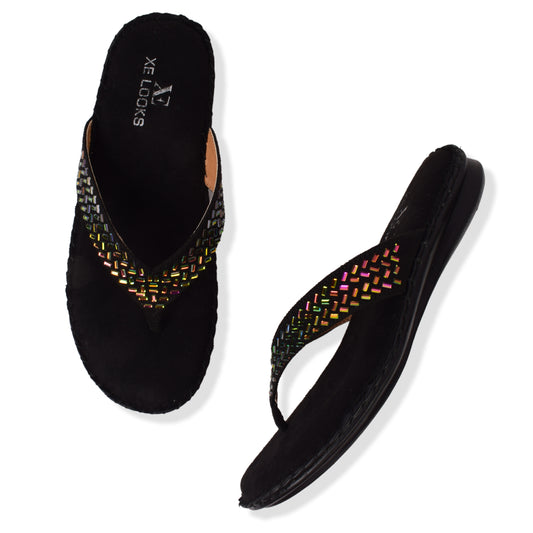 Chic & Graceful Siroski Design Comfortable Doctor Slippers