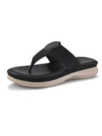 Embellishment Buckle Detail Comfort Toe-Ring Slippers