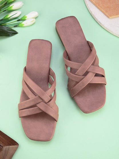 Stylish-Charm-Cross-Strap-Flat-Slippers