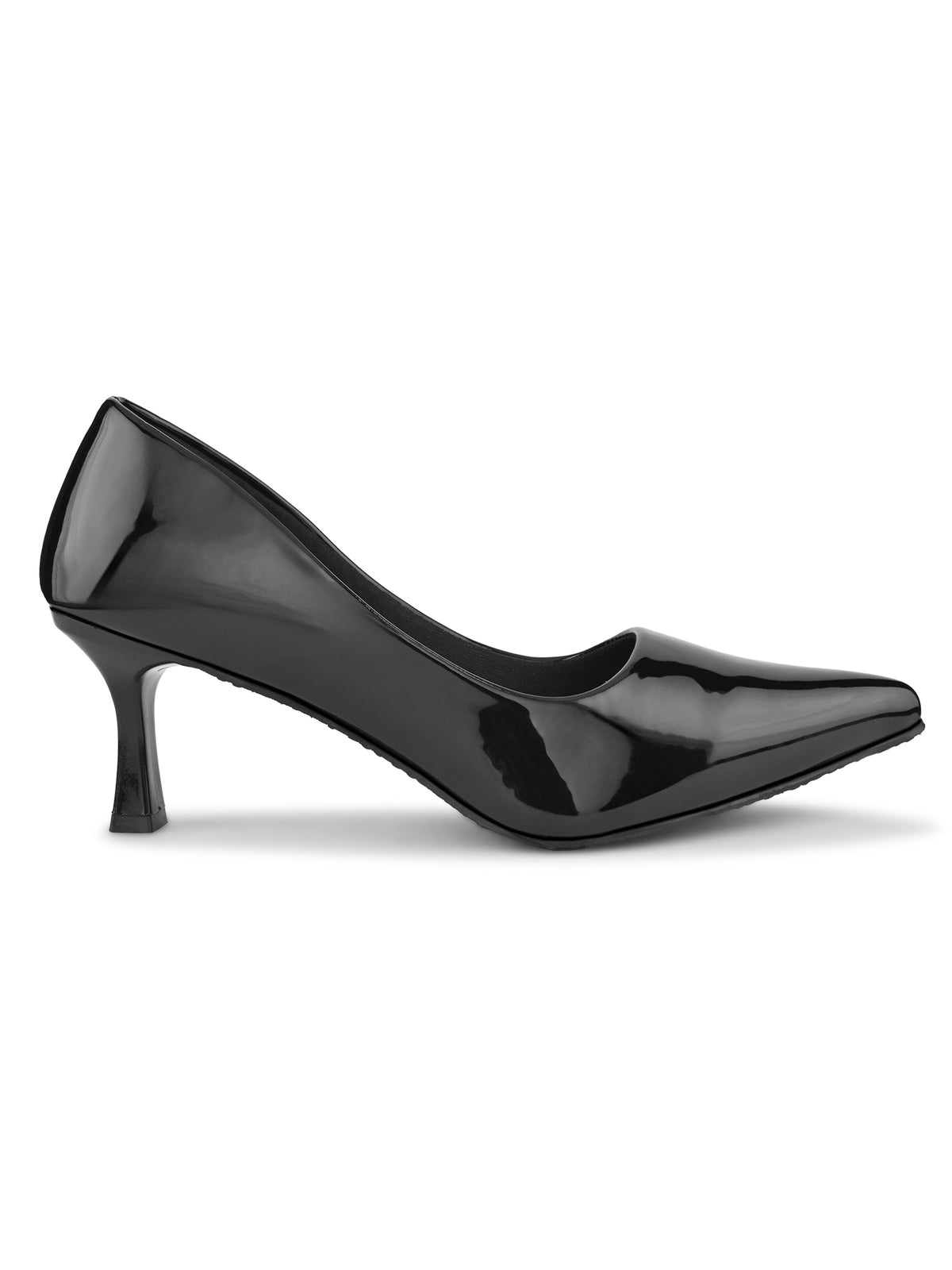 Glossy Pointed Toe Cushioned Slip-On Pumps