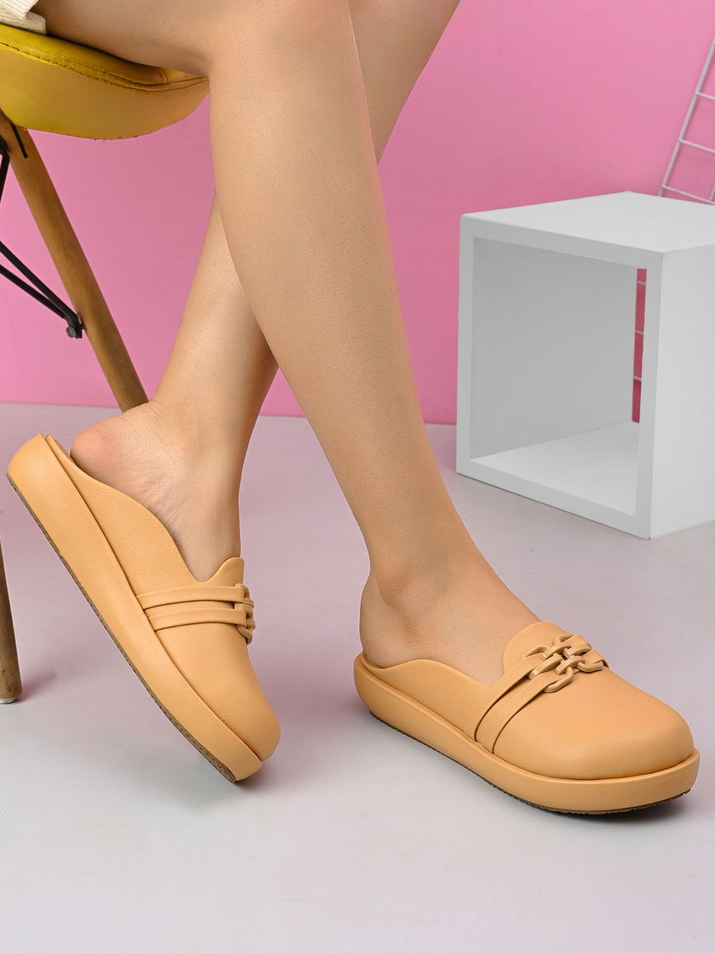 Slip-On Mules with Cushioned Footbed