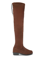 Stretch-Fit Over-the-Knee Low Block Heel Boots