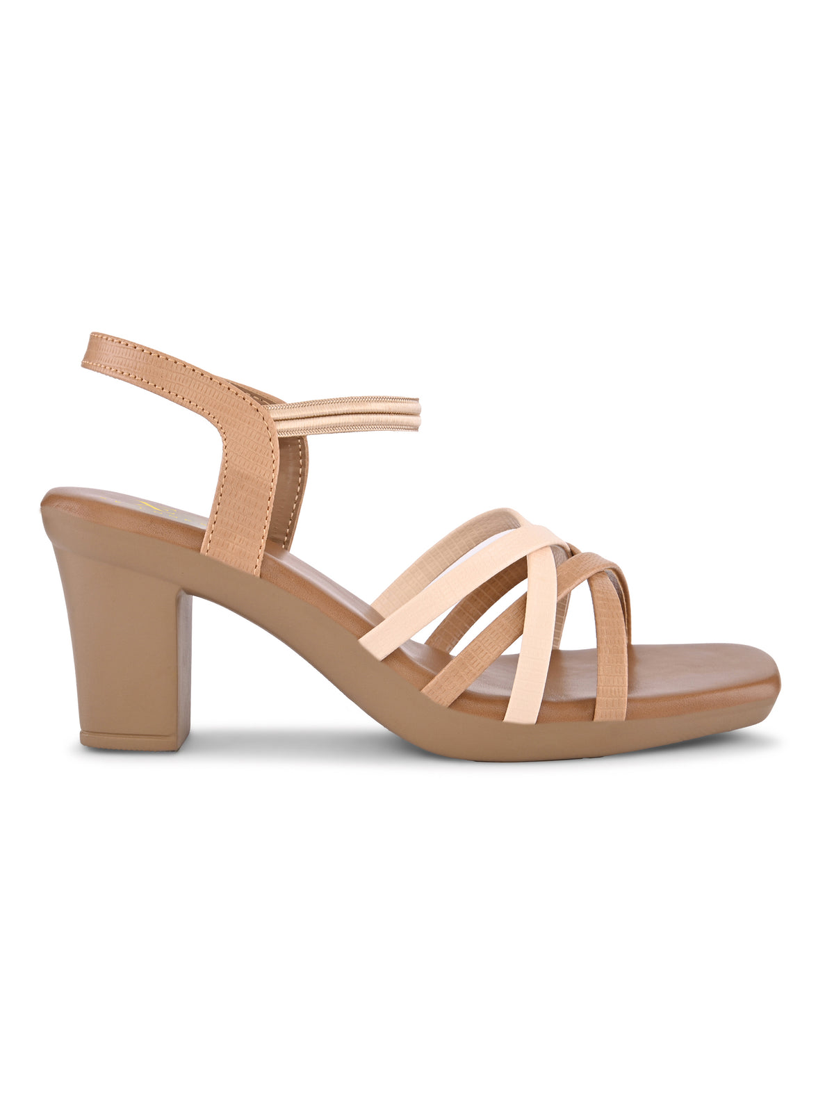 MULTI-STRAP ANKLE SUPPORT COMFORT BLOCK HEEL SANDALS
