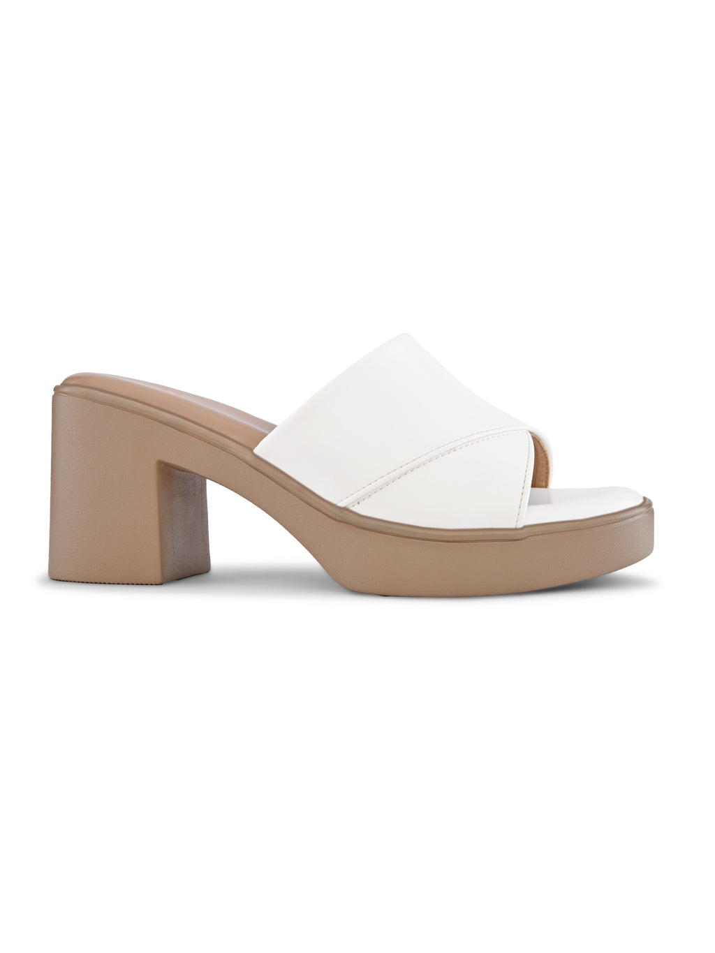Cross Strap Cushioned Slip-On Block Heel Sandals