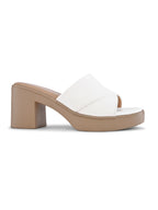 Cross Strap Cushioned Slip-On Block Heel Sandals