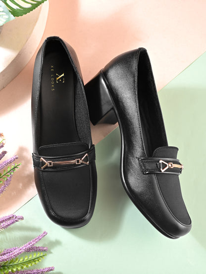 Comfortable Formal Block Heel Loafers
