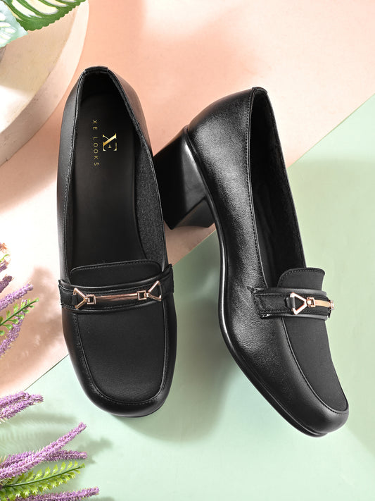 Comfortable Formal Block Heel Loafers